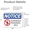 Signmission Authorized Personnel Only OSHA Notice Sign, Vinyl Decal, 10in W x 7in L, 2PK OS-2PACK-NS-D-710-L-15276 - alternate 3